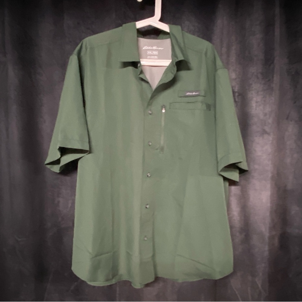 Eddie Bauer Green Button-Up Shirt